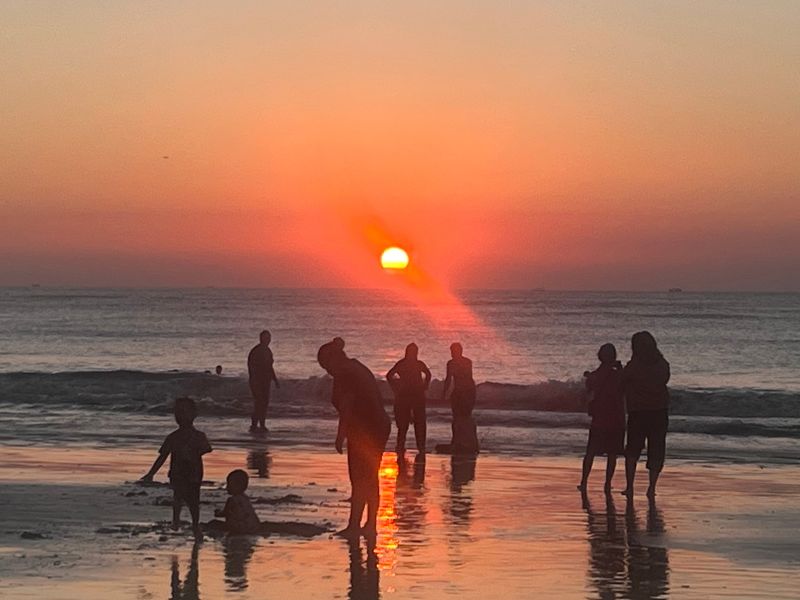 jimbaran beach sunset